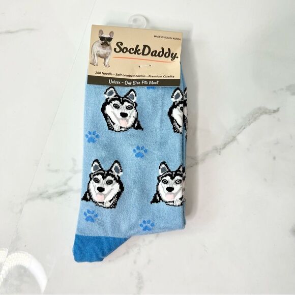 Sock Daddy Siberian Husky Socks NWT - Picture 1 of 4